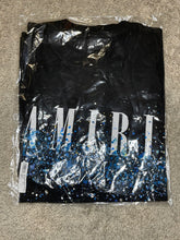 Load image into Gallery viewer, Amiri Black Swarovski Crystal Core Logo Painter TShirt