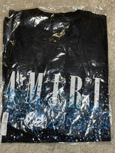 Load image into Gallery viewer, Amiri Black Swarovski Crystal Core Logo Painter TShirt