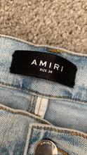 Load image into Gallery viewer, Amiri Varsity Patch Jean in Vintage Sky Indigo